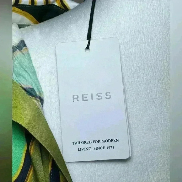Reiss - NWT - Palm Print Blouse - Green - Picture 4 of 6